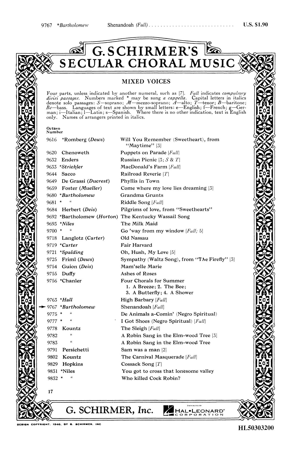 Traditional: Shenandoah Unac
