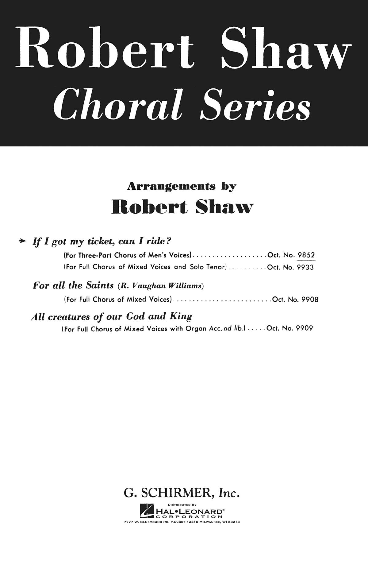 Traditional: If I Got My Ticket Can I Ride Spirtual Tenor Solo