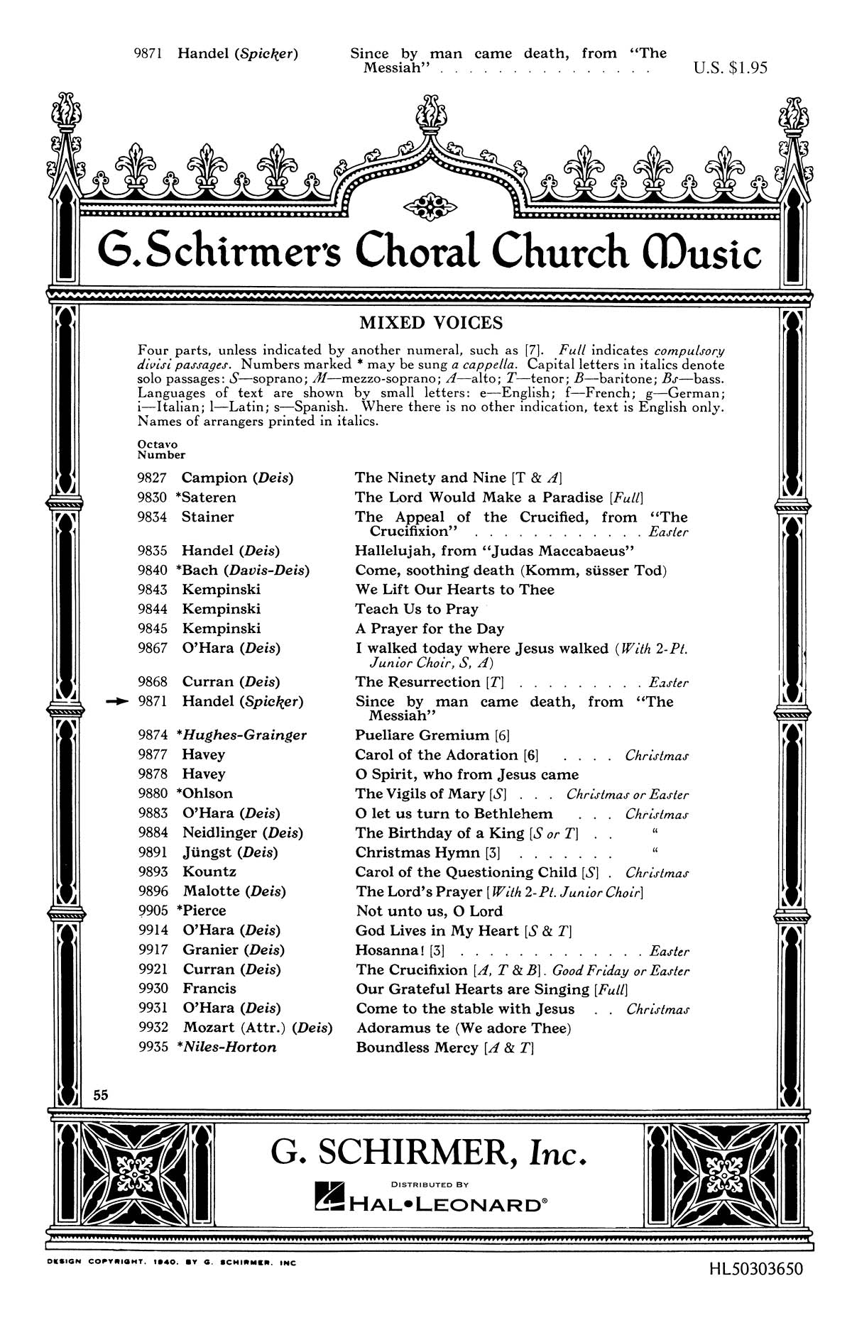 Händel: Since by Man Came Death (from The Messiah)