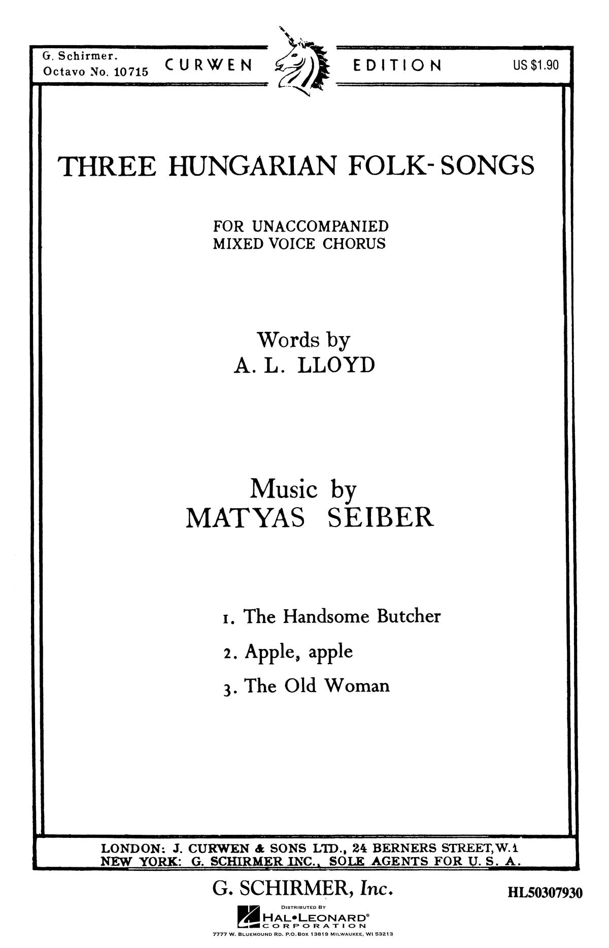 Three Hungarian Folk Songs