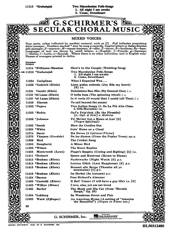 Traditional: Two Macedonian Folk Songs