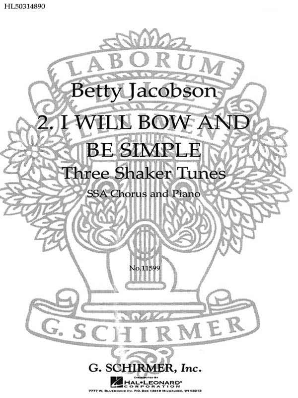 I Will Bow And Be Simple Treble With Piano