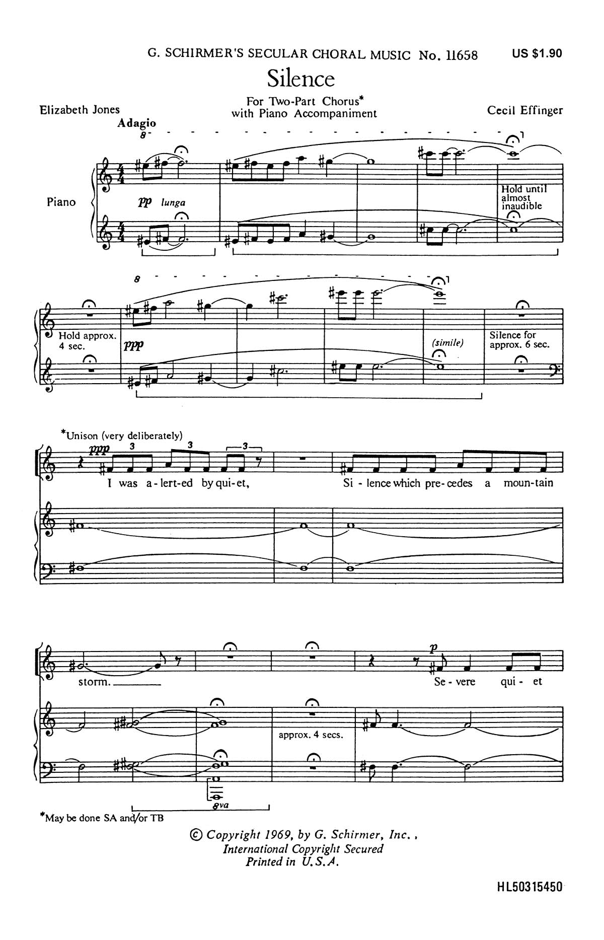 Effinger: Silence Piano