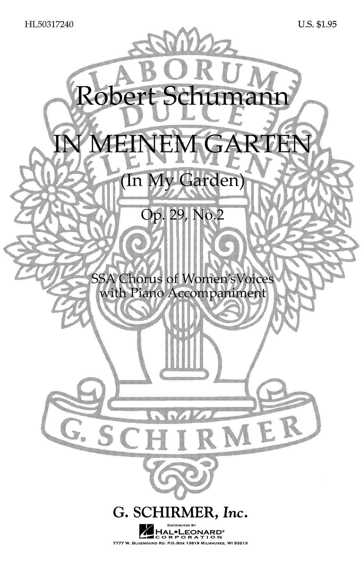 Schumann: In Meinem Garten Op.29 No.2