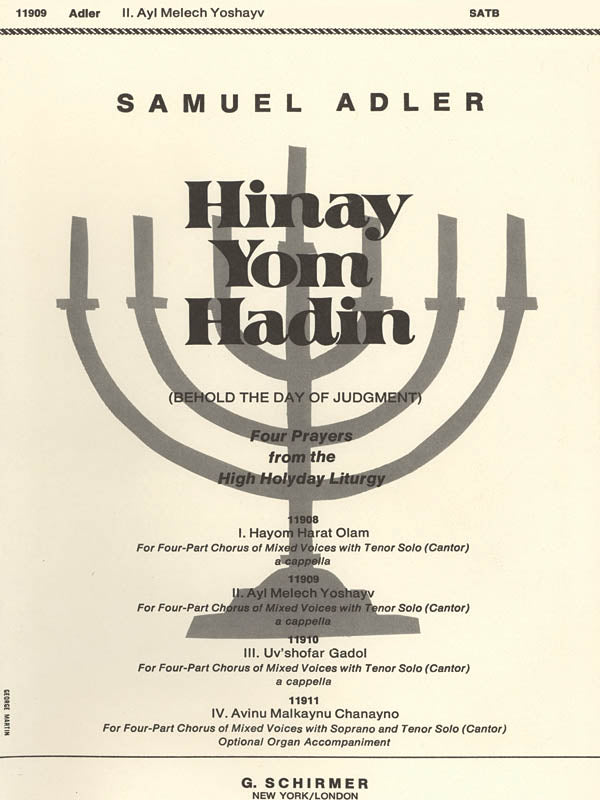 Adler: Ayl Melech Yoshayv SATB/Tenorsolo Unac