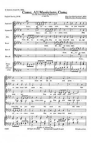 Hassler: Come All Musicians Come