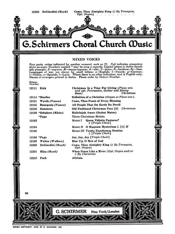 Giardini: Come Thou Almighty King