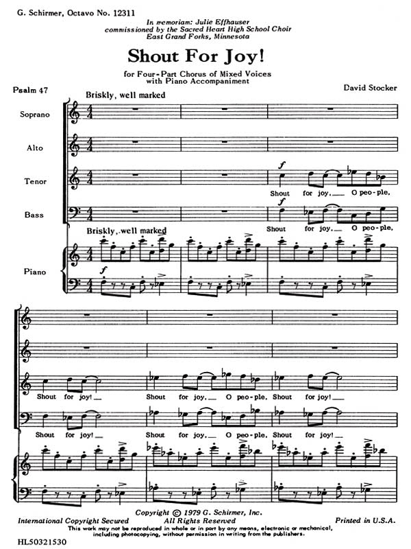 Stocker: Shout for Joy!