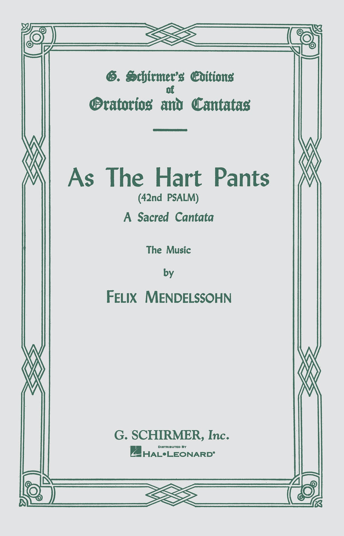 Bartholdy: As The Hart Pants