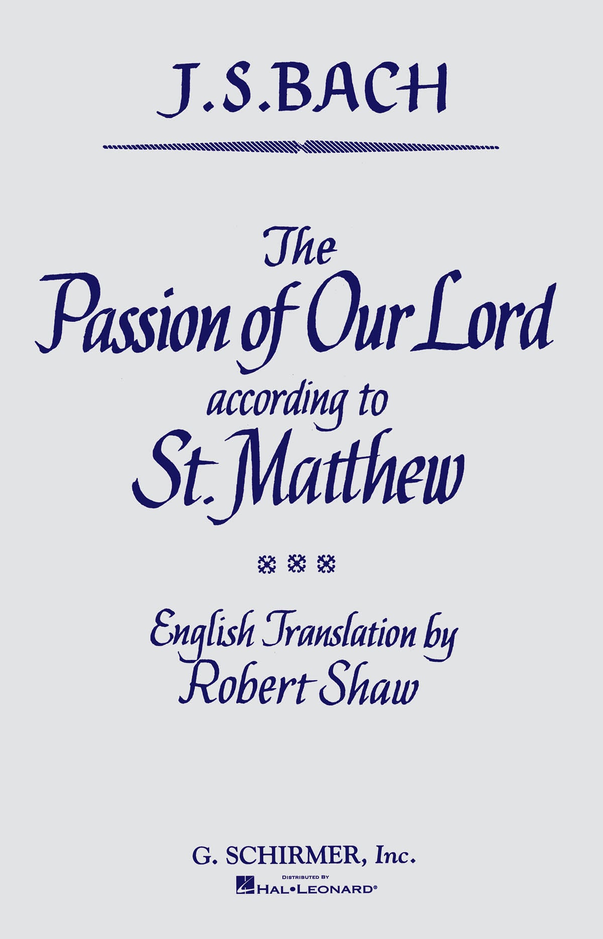 Bach: St. Matthew Passion
