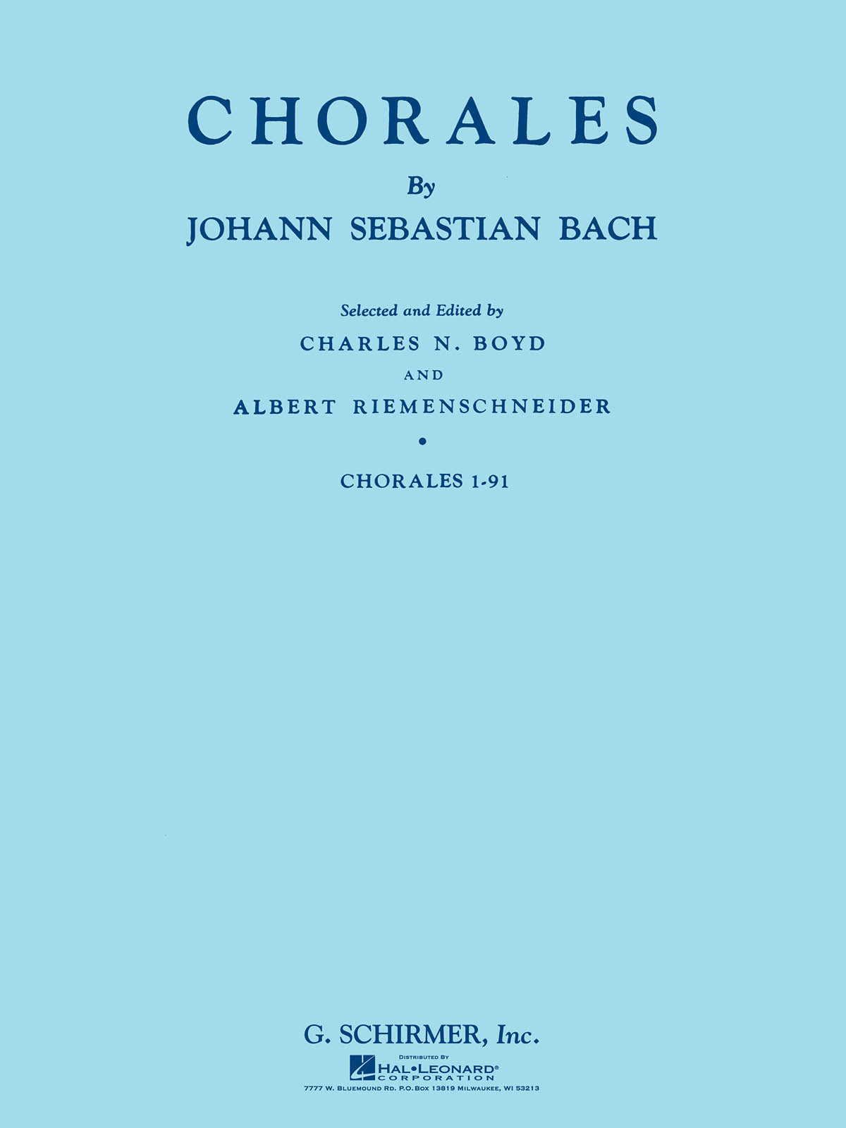 Bach: Chorales 1-91, Open Score
