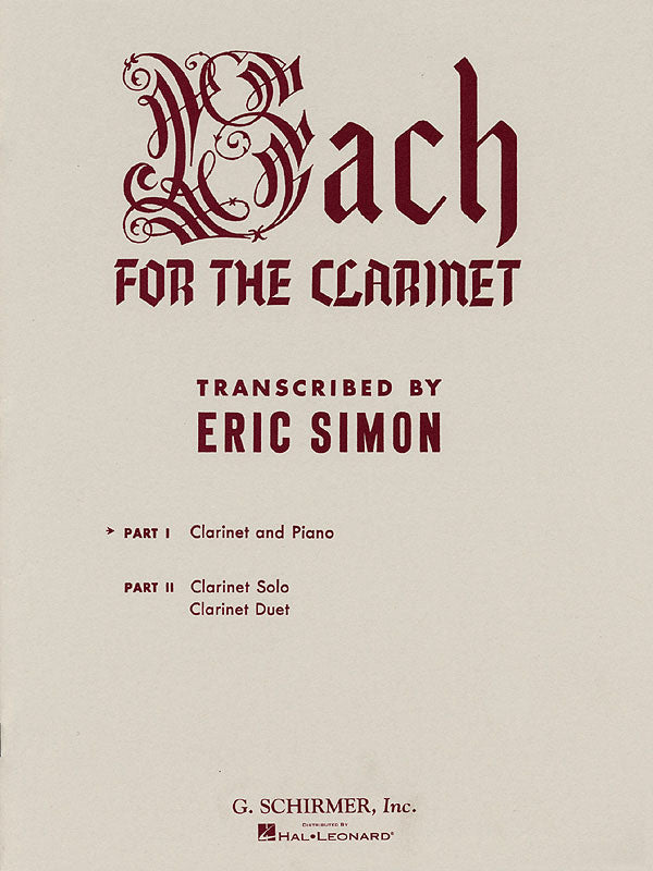 Bach: Bach for the Clarinet - Part 1