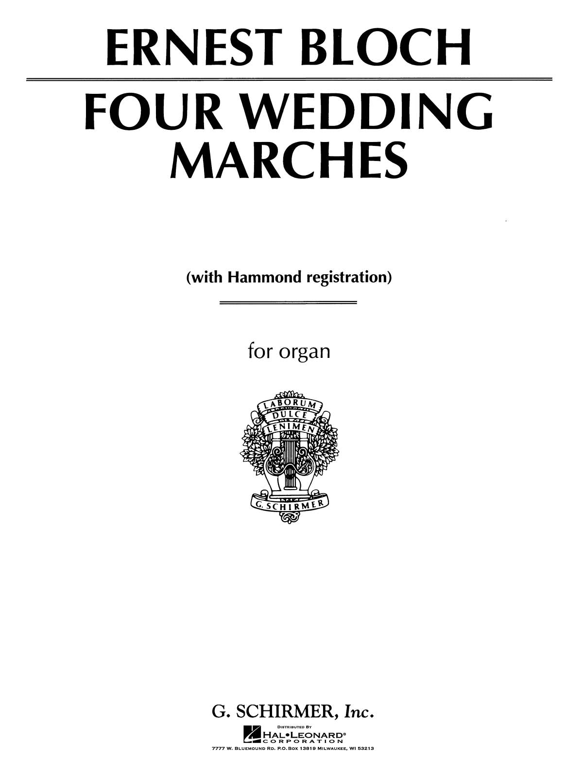 Bloch: 4 Wedding Marches
