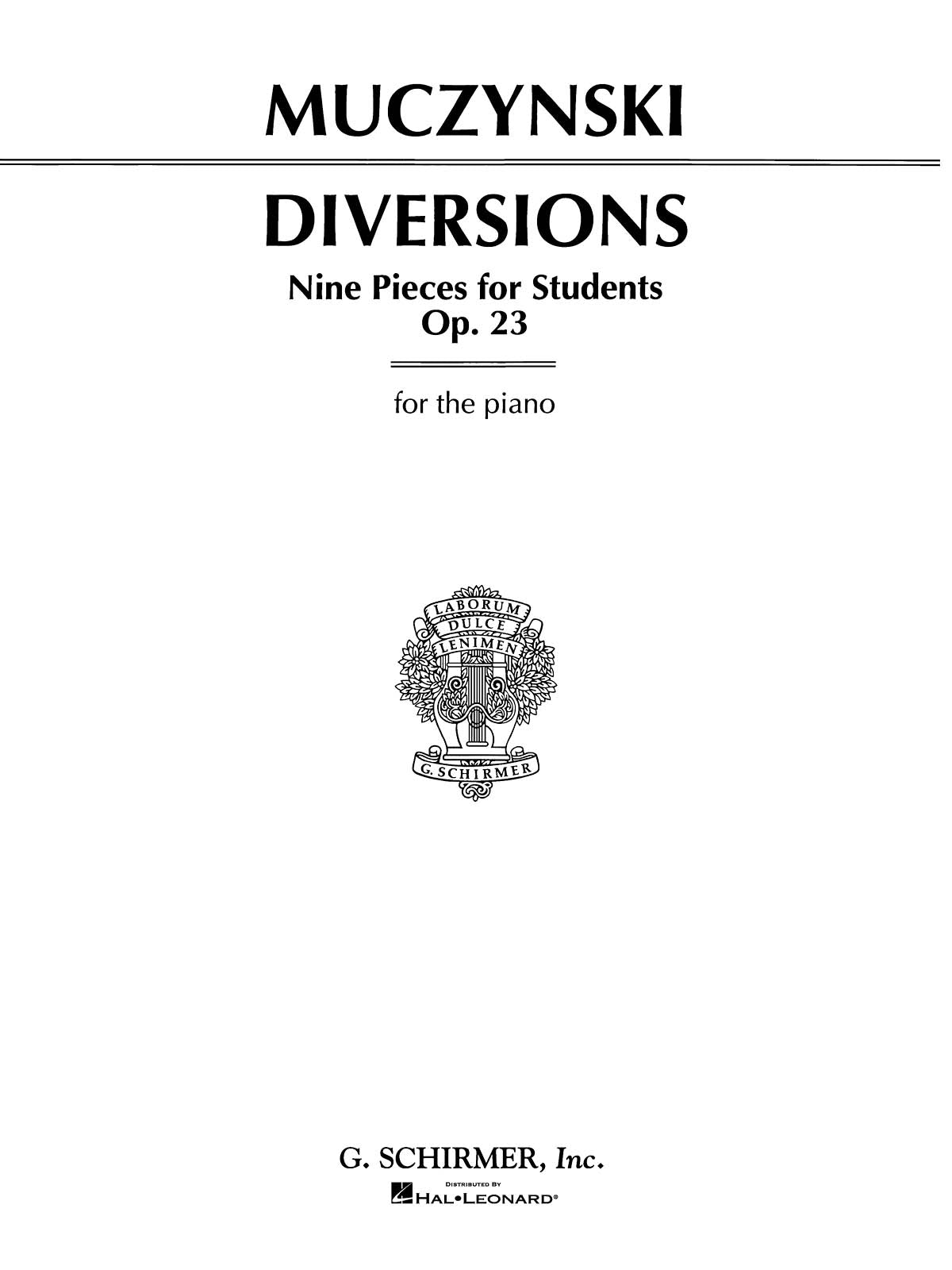Muczynski: Diversions, Op. 23