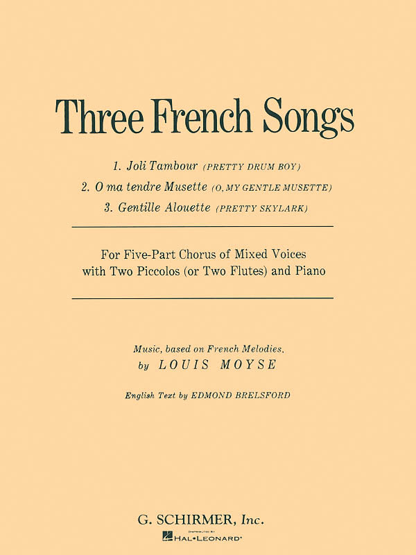Moyse: 3 French Songs