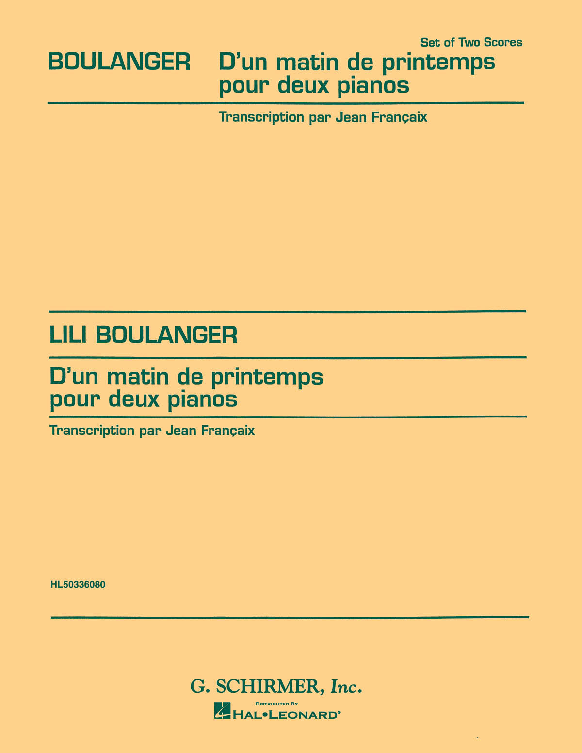 Boulanger: D'Un Matin Du Printemps (set)