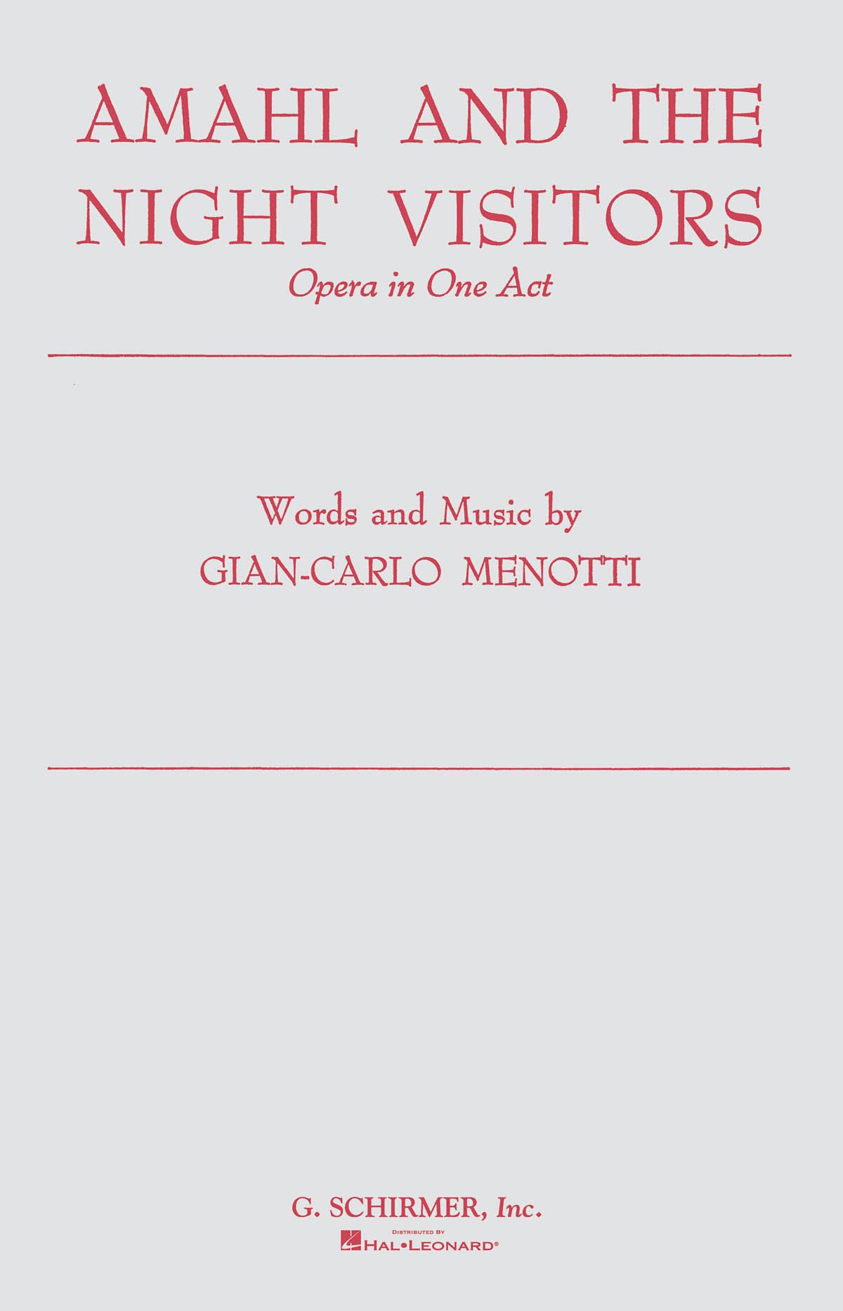 Menotti: Amahl and the Night Visitors