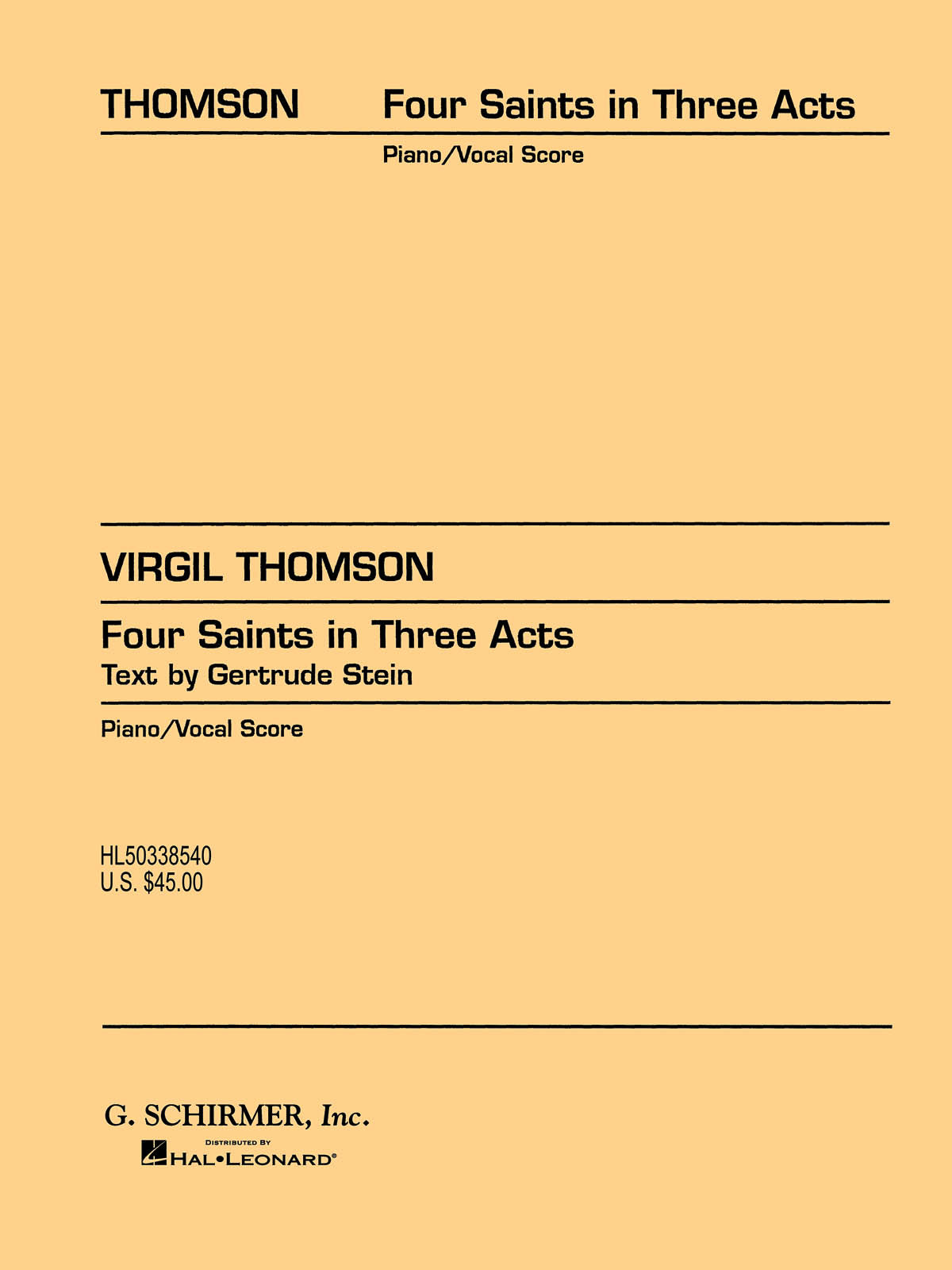 Epstein: Four Saints In Three Acts
