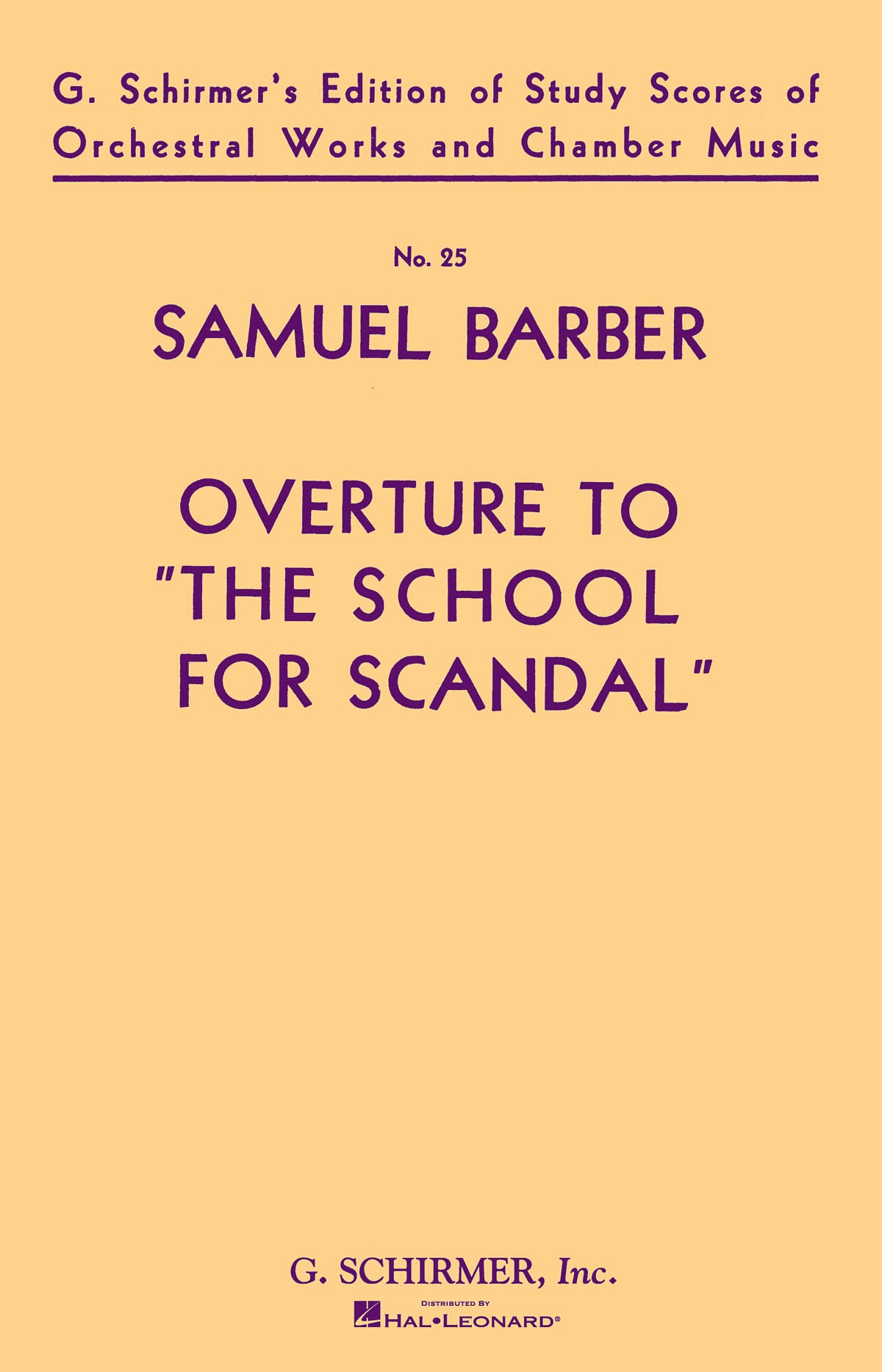Barber: Overture to The School for Scandal, Op. 5