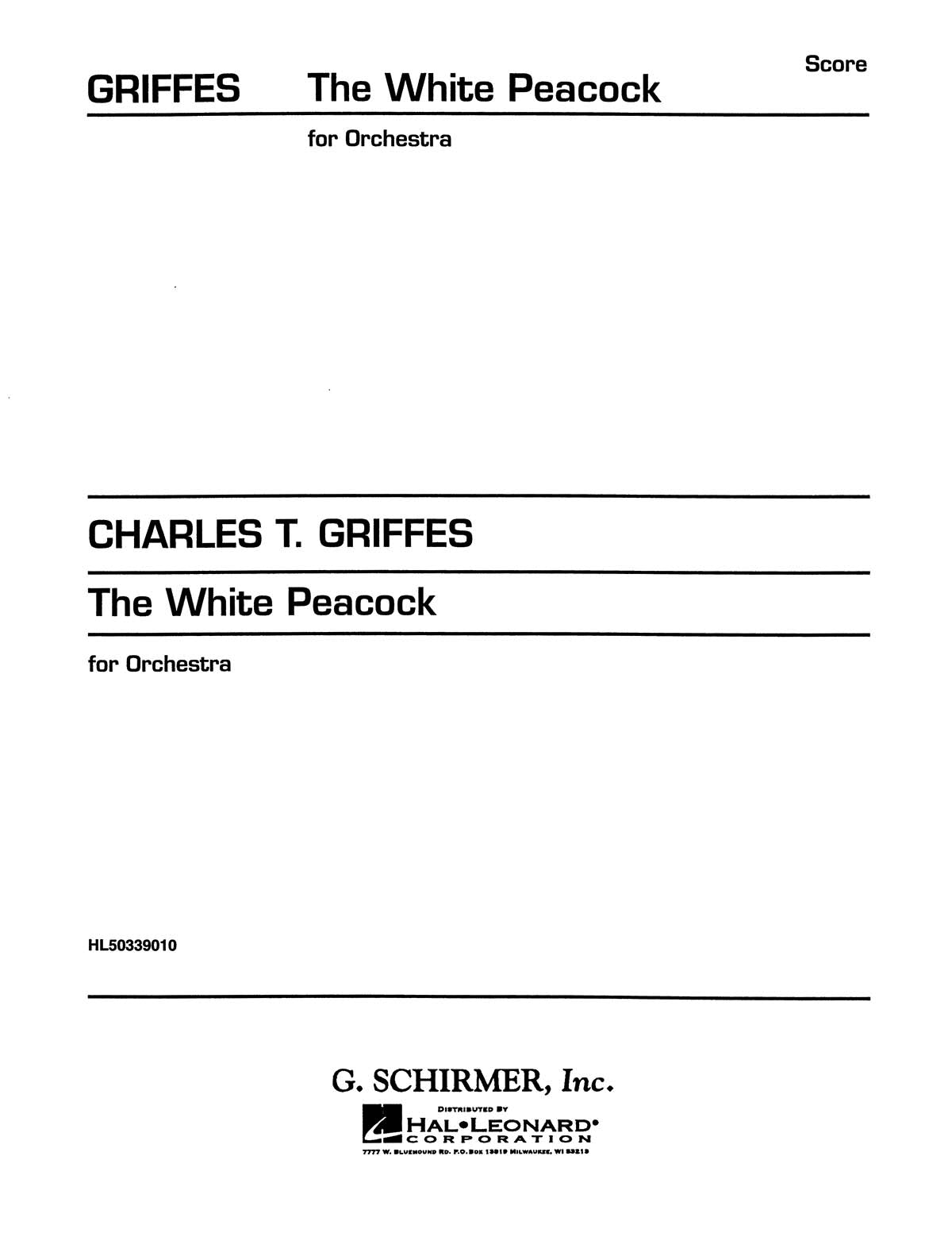 Griffes: The White Peacock