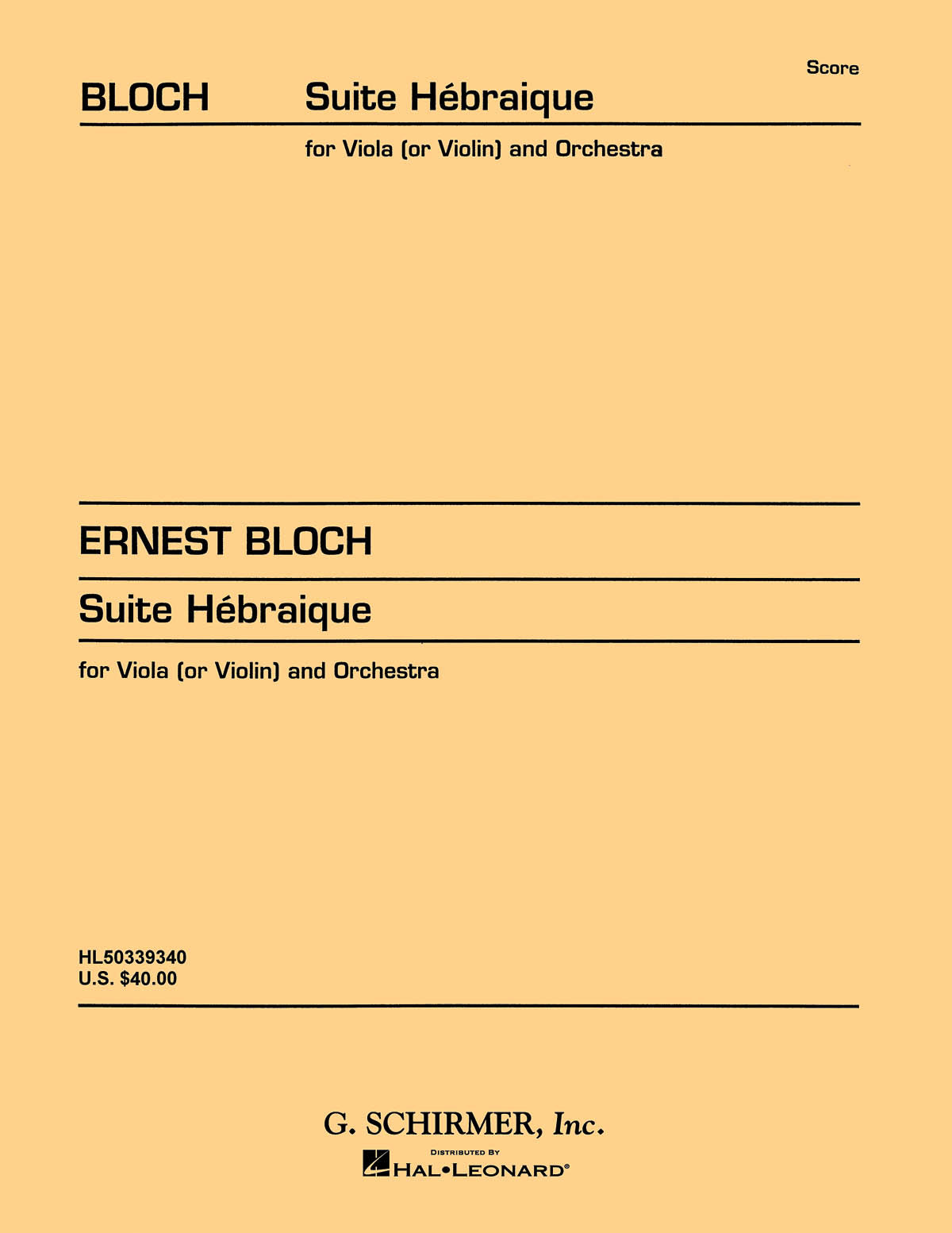 Bloch: Suite Hebra?que