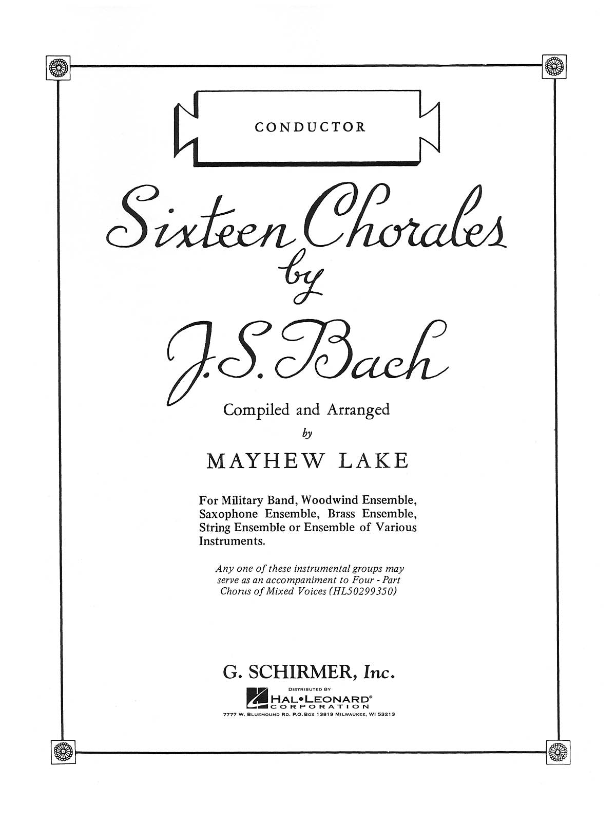 Bach: Sixteen Chorales