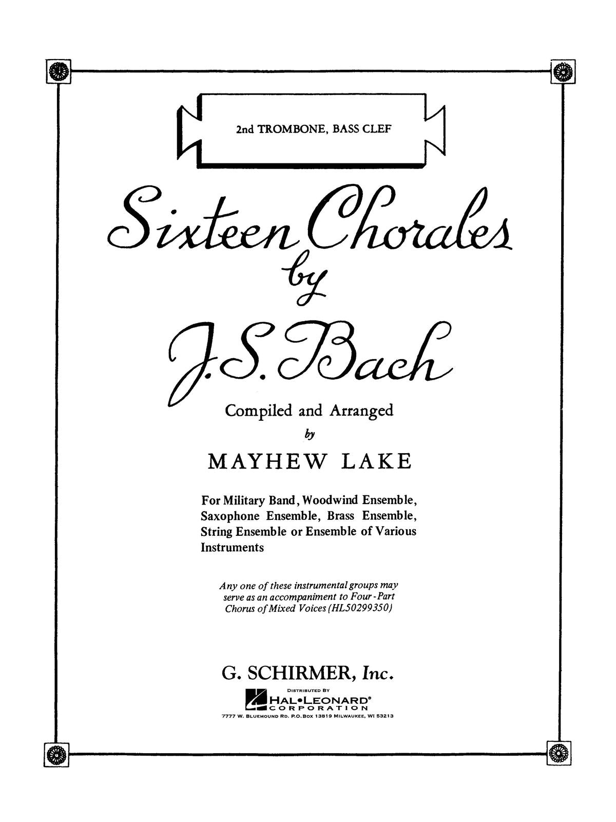 Bach: Sixteen Chorales