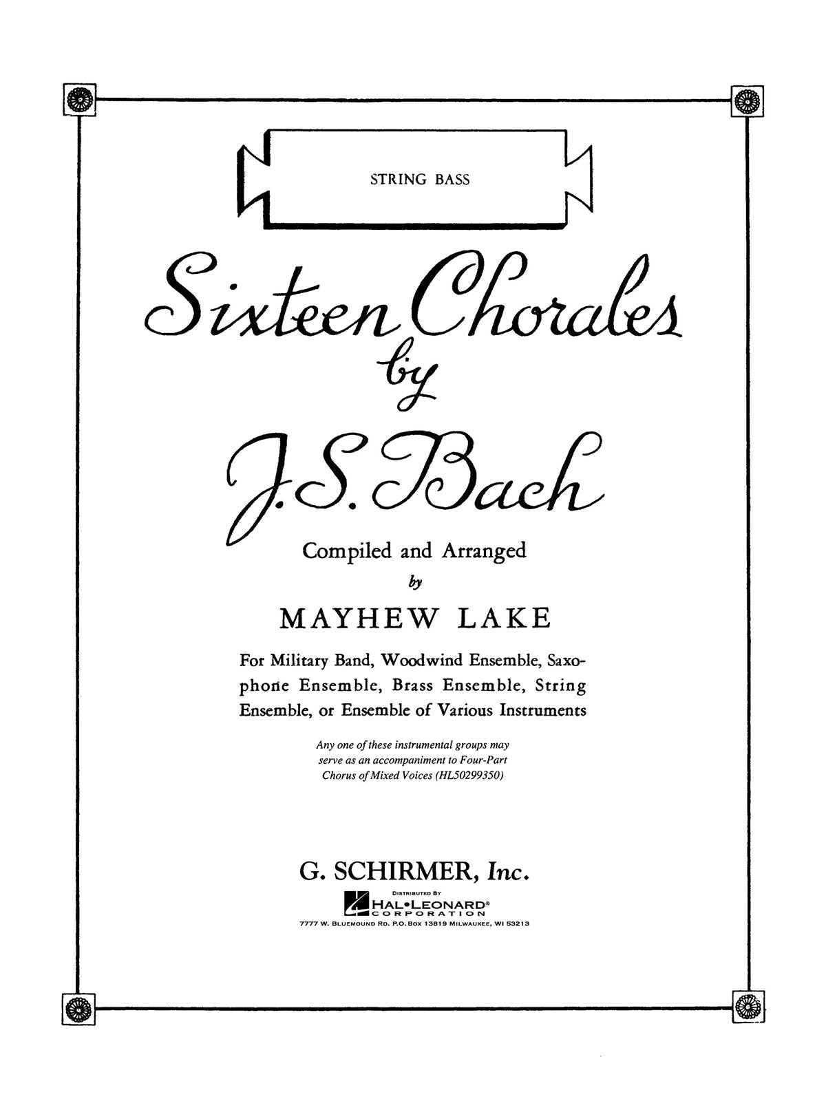 Bach: Sixteen Chorales
