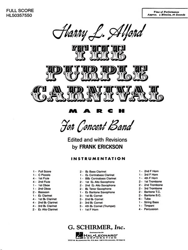 Alford: Purple Carnival Bd Full Sc March