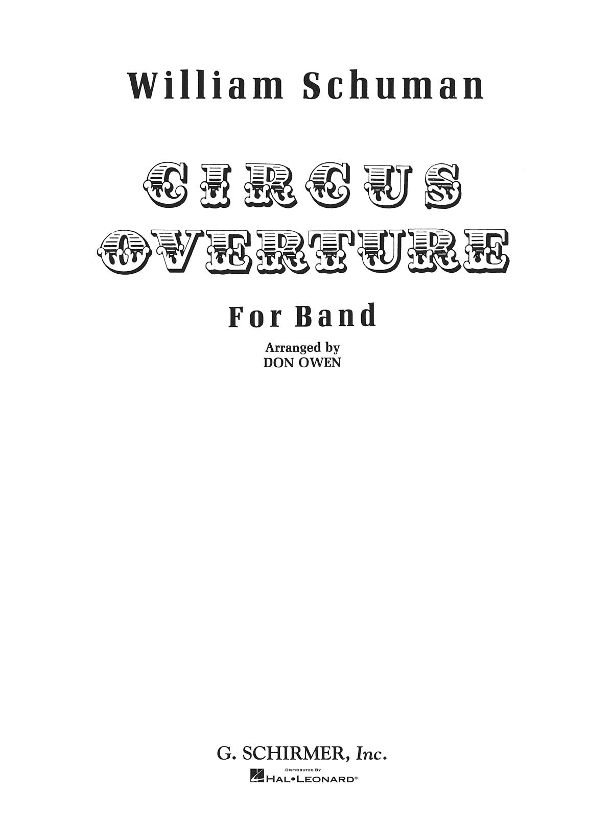 Schuman: Circus Overture
