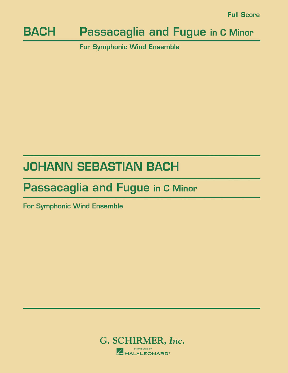 Bach: Passacaglia and Fugue in C Minor