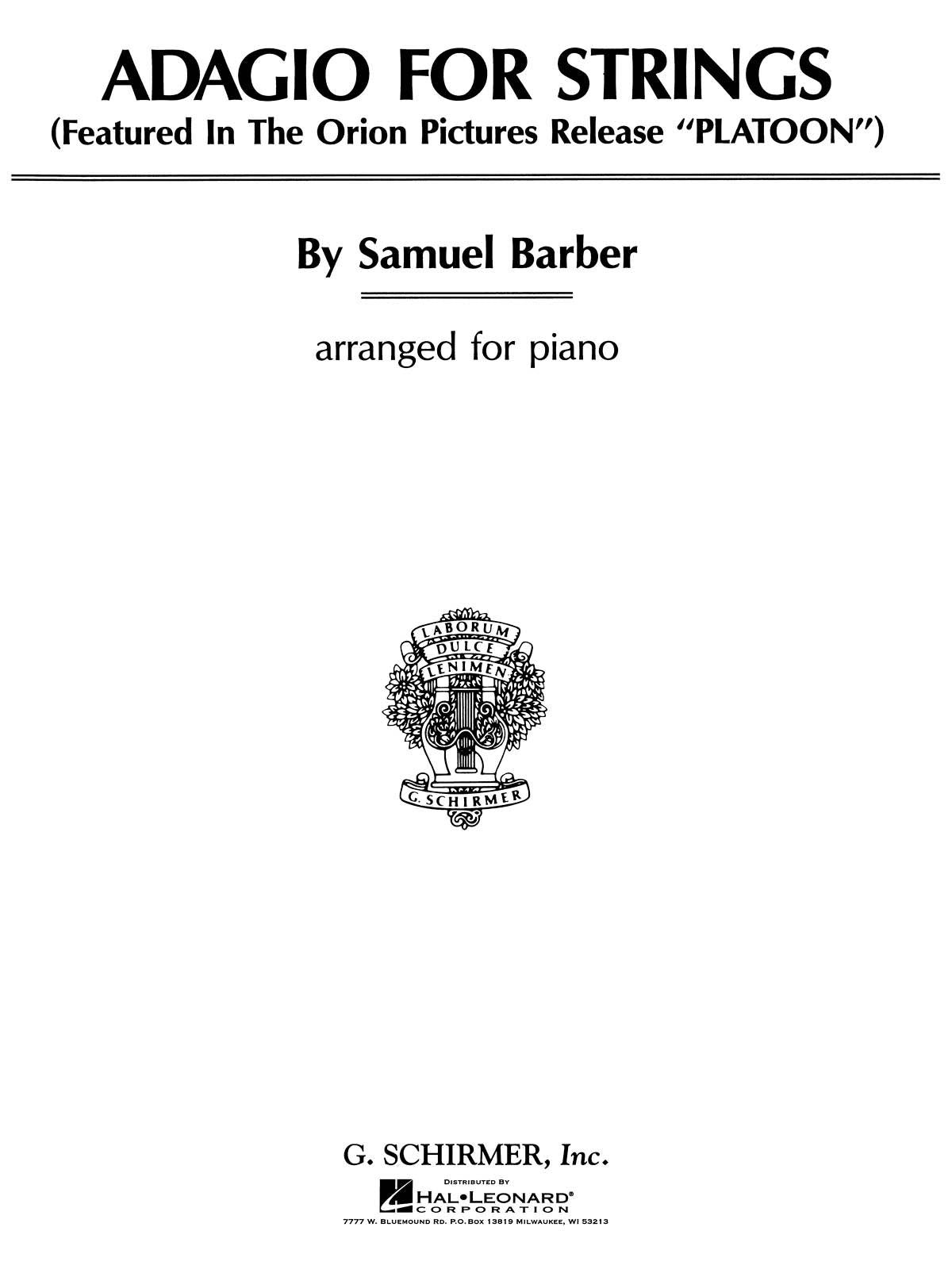 Barber: Adagio For Strings