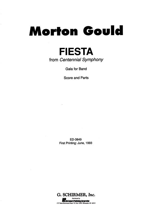 Gould: Fiesta Concert Band Sc