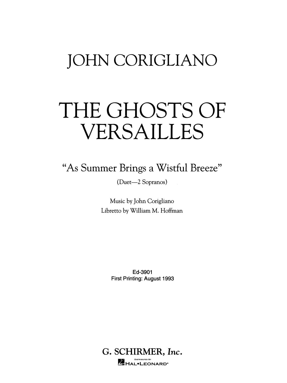Corigliano: As Summer Brings A Wistful Breeze