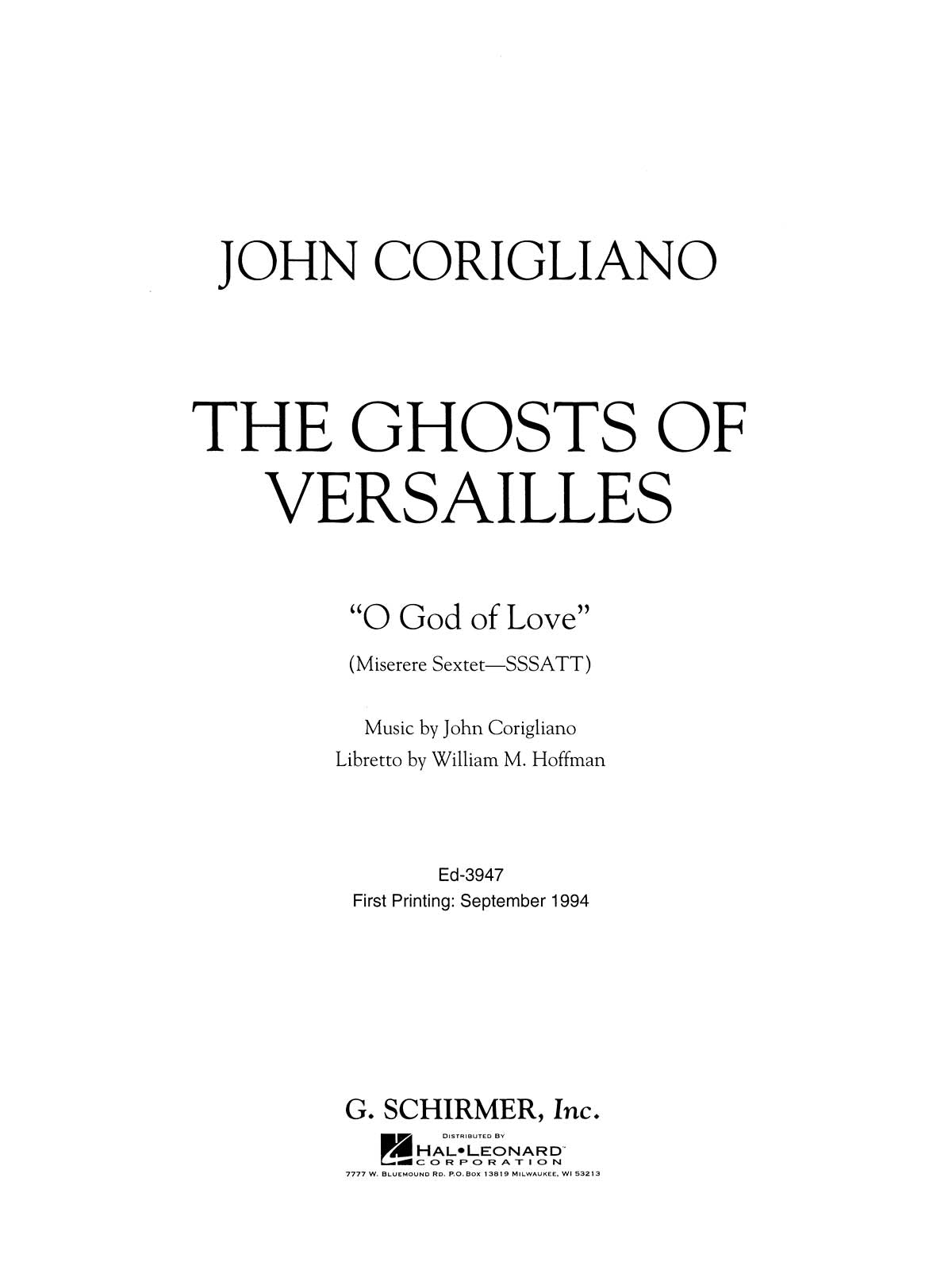 Corigliano: O God of Love