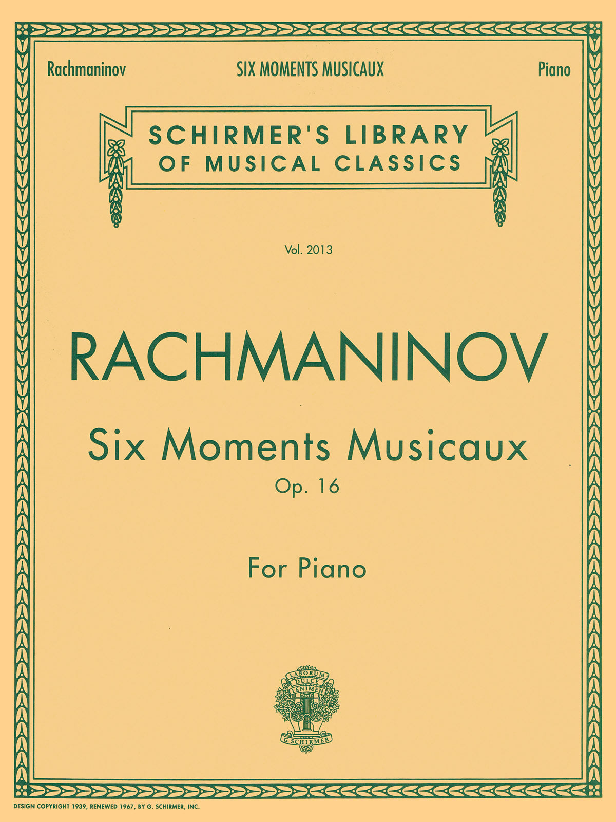 Rachmaninov: 6 Moments Musicaux, Op. 16