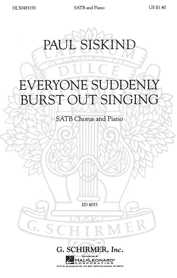 Siskind: Everyone Suddenly Burst Out Singing