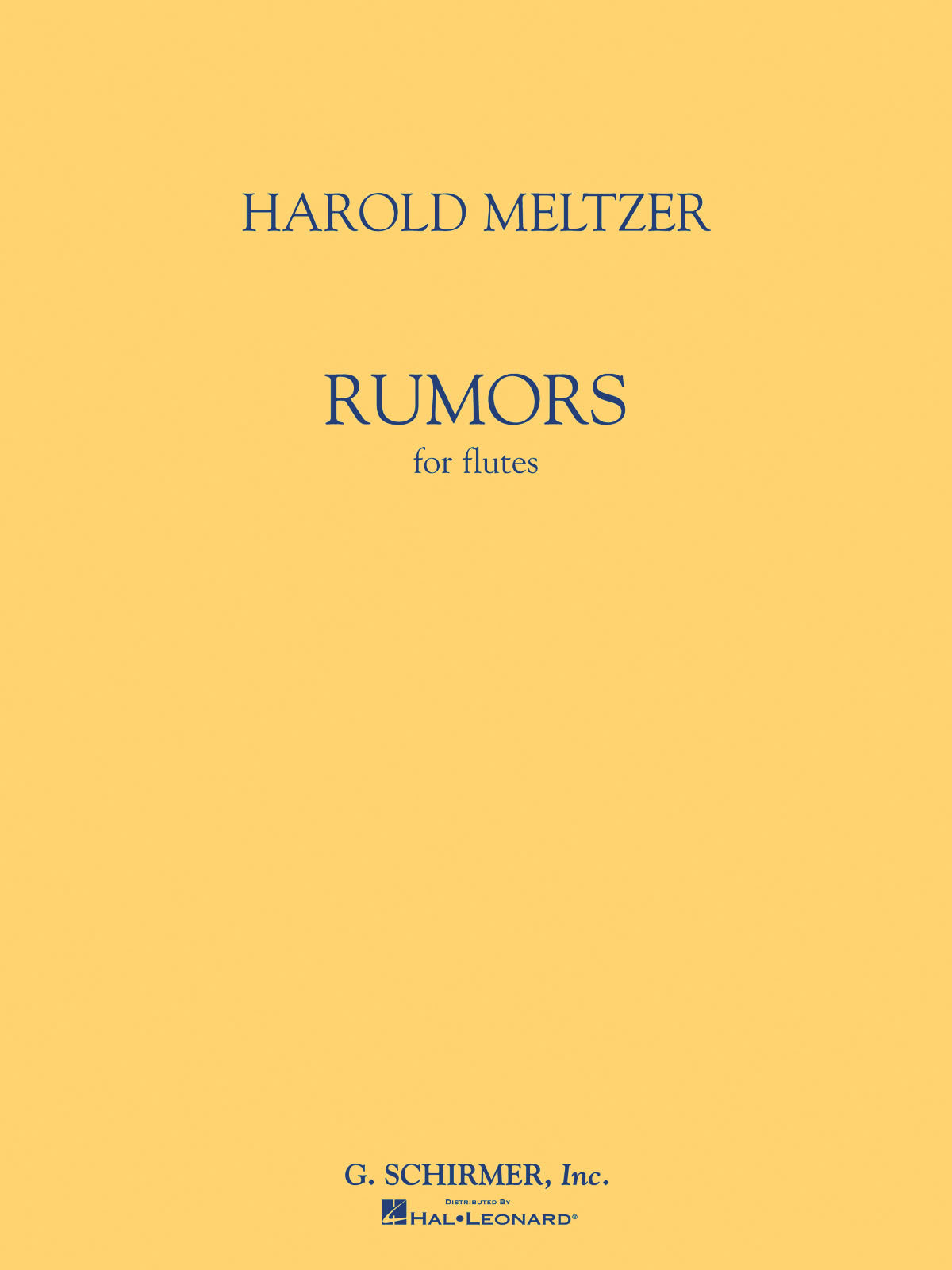 Meltzer: Harold Meltzer - Rumors