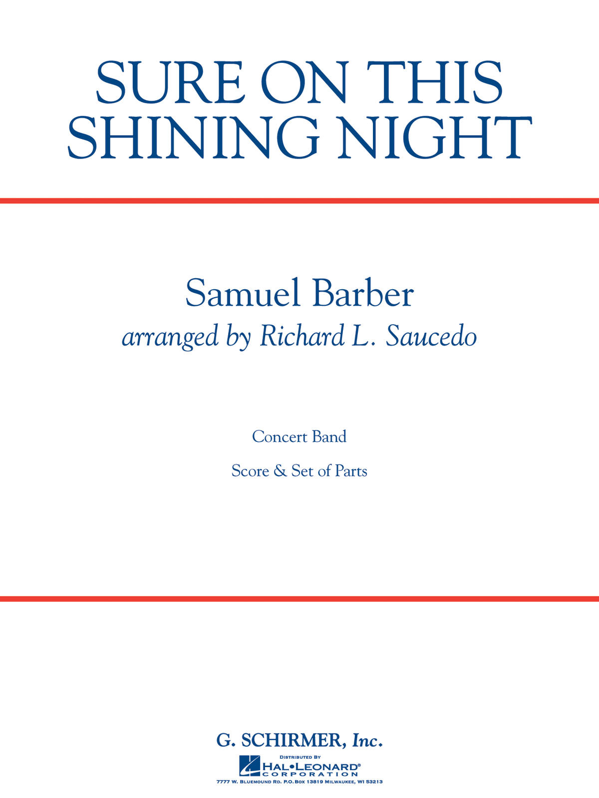 Barber: Sure on This Shining Night