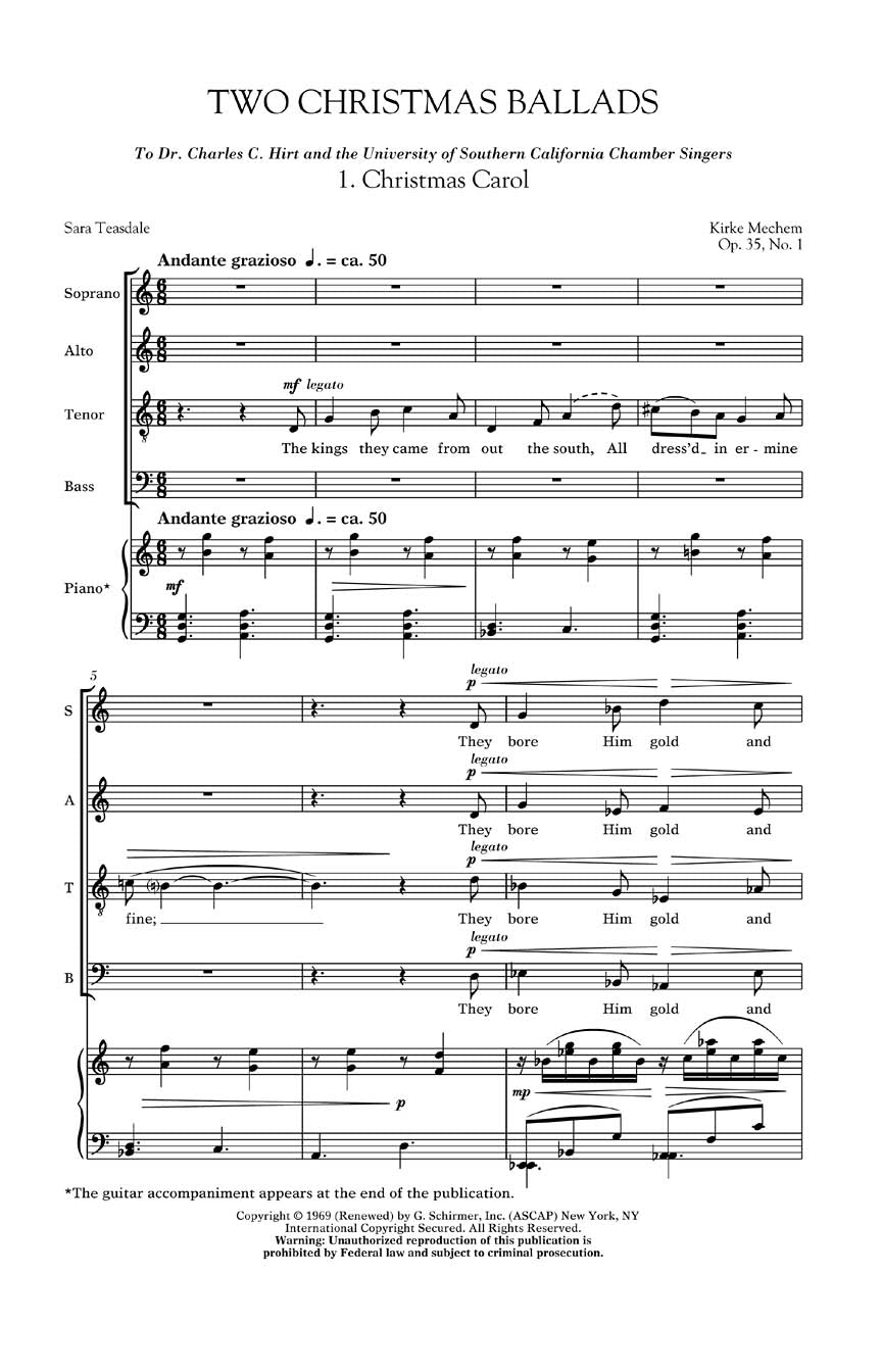 Mechem: Two Christmas Ballads