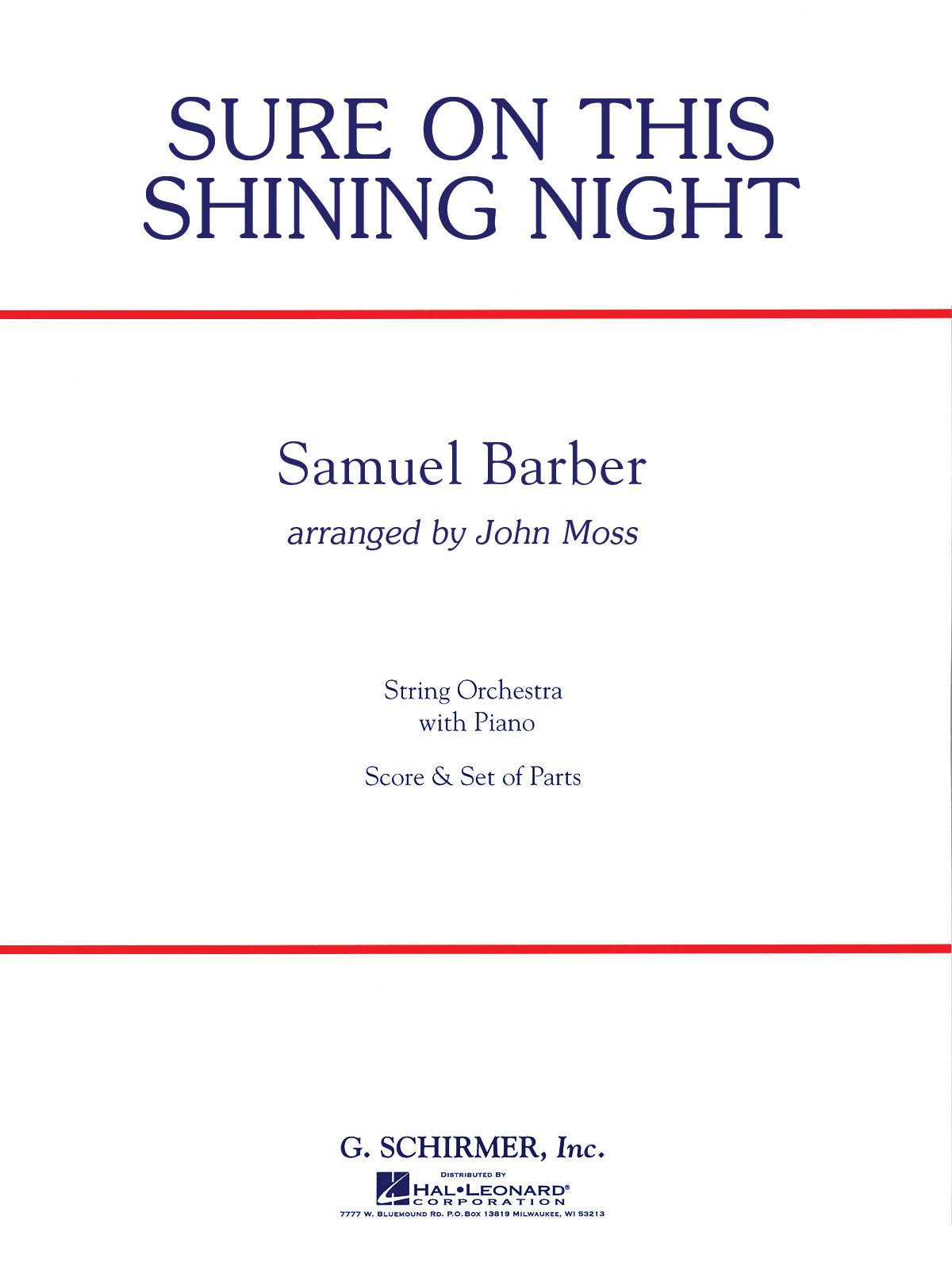 Barber: Sure on This Shining Night