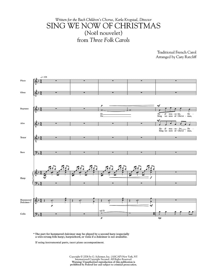 Sing We Now of Christmas (No?l Nouvelet)