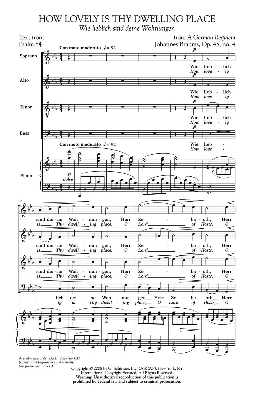 Brahms: How Lovely Is Thy Dwelling Place