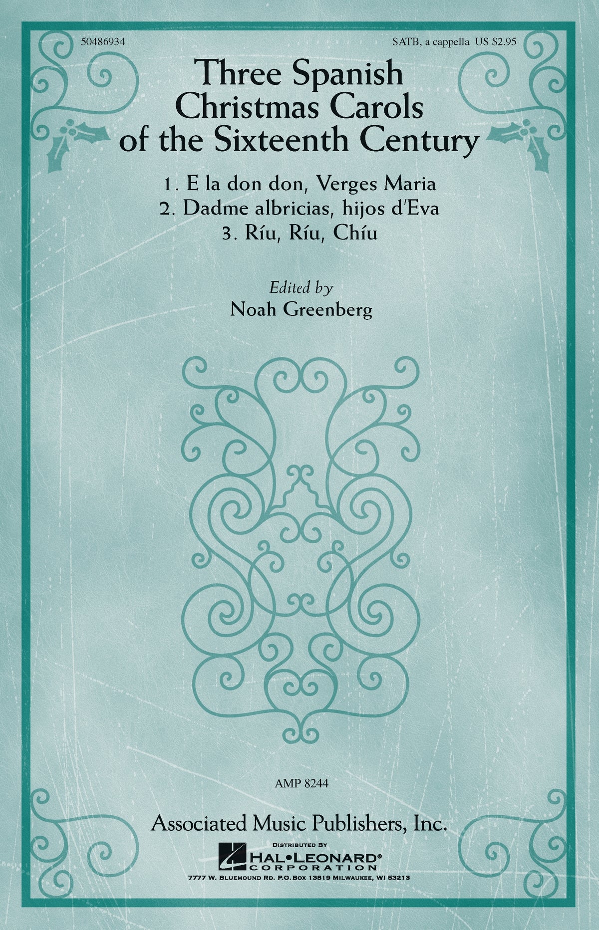 Anonymous: Three Spanish Christmas Carols of the 16th Century