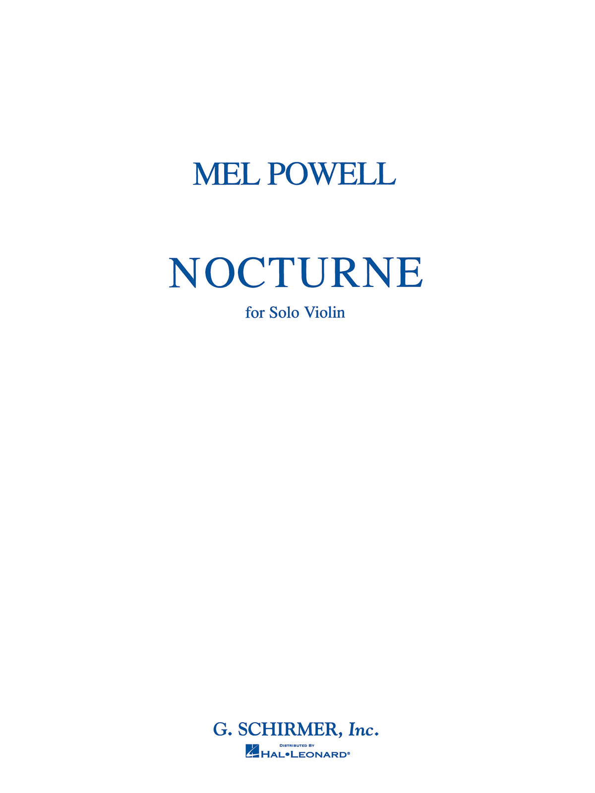 Powell: Nocturne Op. 54, No. 4