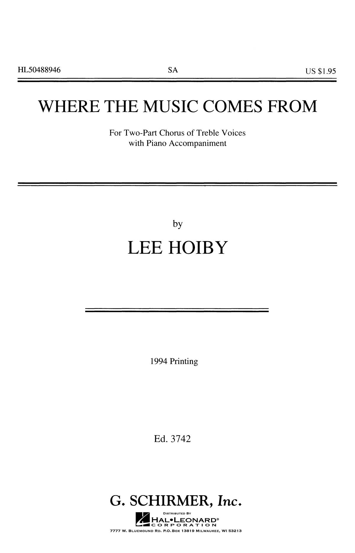 Hoiby: Where Music Comes From