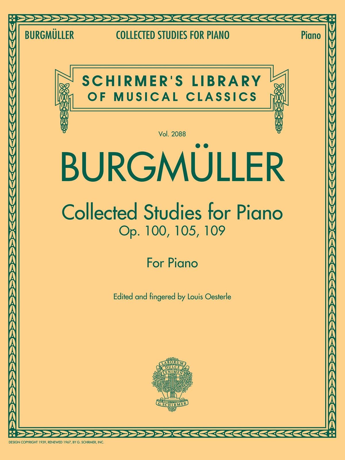 Burgmüller: Collected Studies Op. 100 - Op. 105 - Op. 109