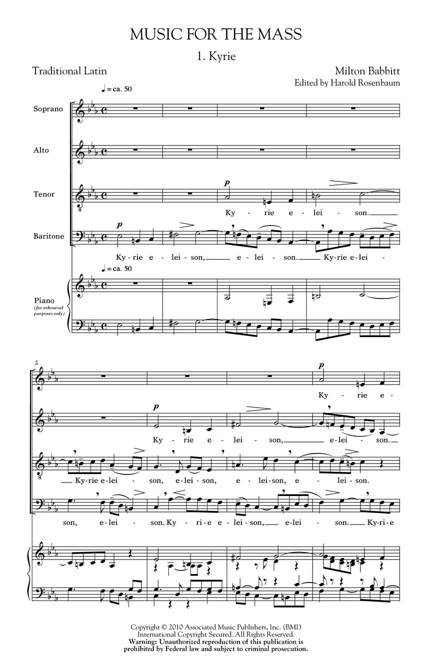 Babbitt: Music for the Mass