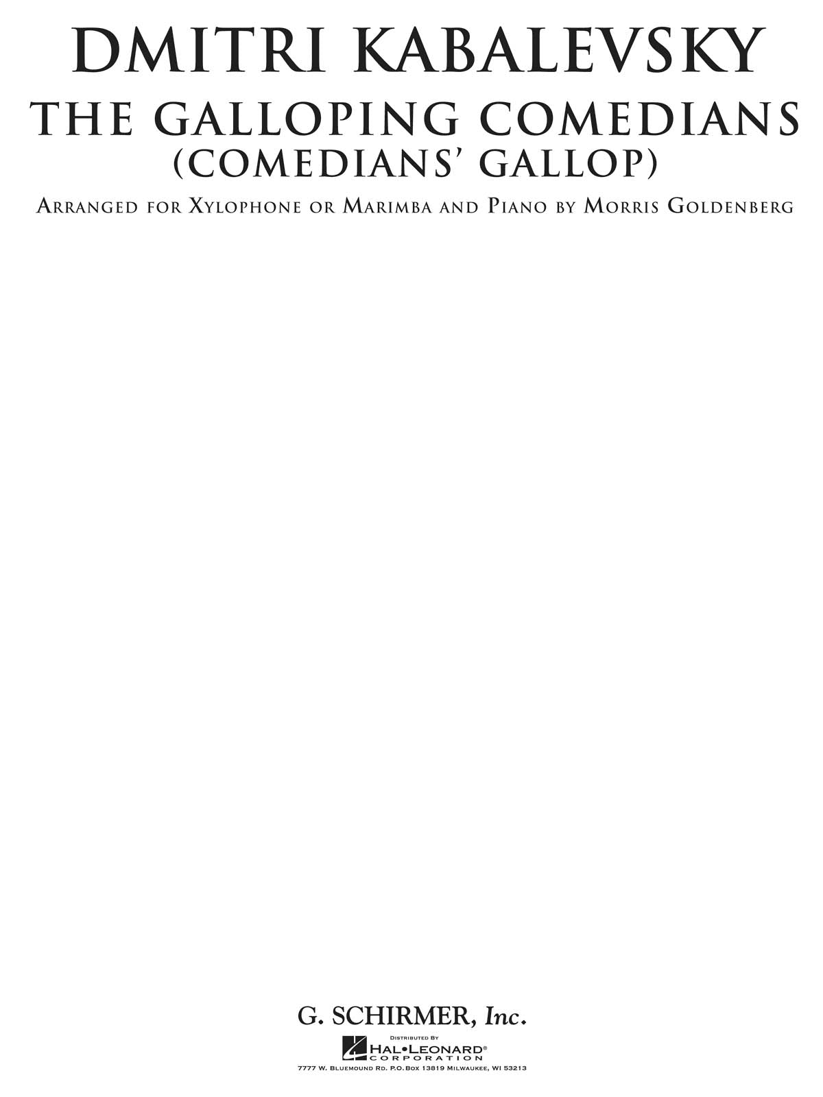 Kabalevsky: The Galloping Comedians (Comedian's Gallop)