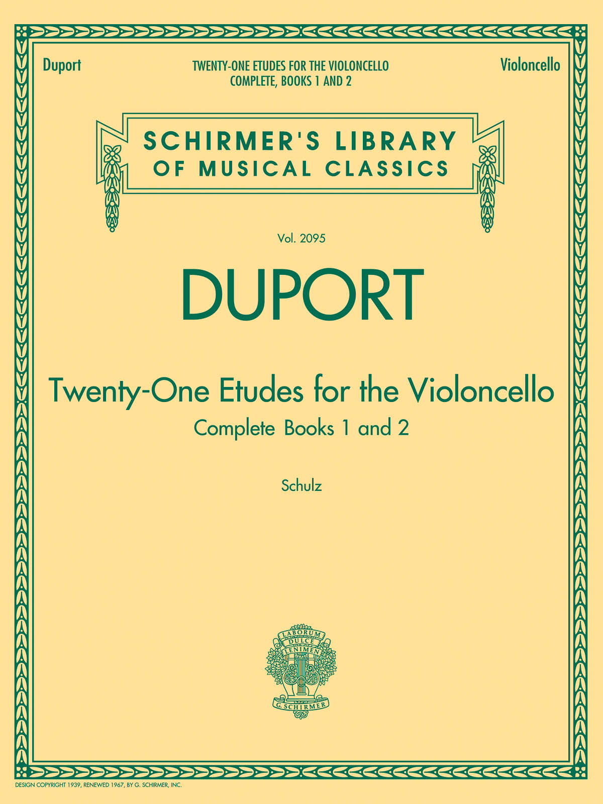 Duport: Jean-Louis Duport: 21 Etudes For Cello